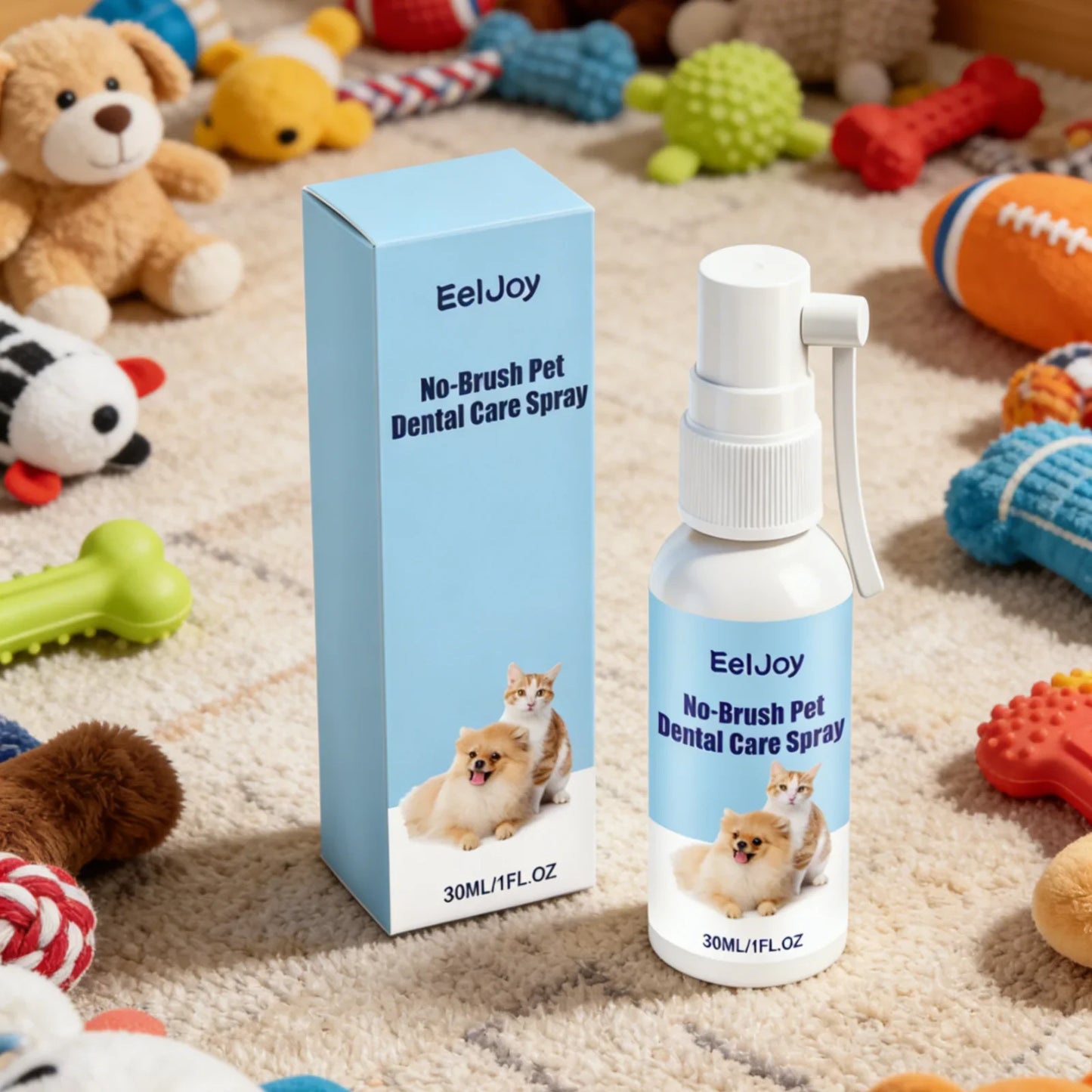 EelJoy No-Brush Pet Dental Spray for Dogs & Cats – 30ml