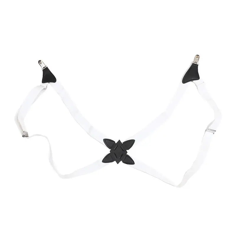 Suspenders For Unisex Adjustable Side Clip Cross Shoulder Straps Elastic Braces Costume Suspenders Harness Man For Pant Peaceful Pleasures Health and Wellness White