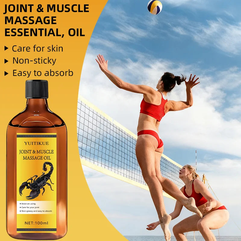 YUITIKUE 100ml Joint & Muscle Massage Oil Non-Greasy Fast Absorption for Active Lifestyles & Sports Multi-Body Part Care Peaceful Pleasures Health and Wellness