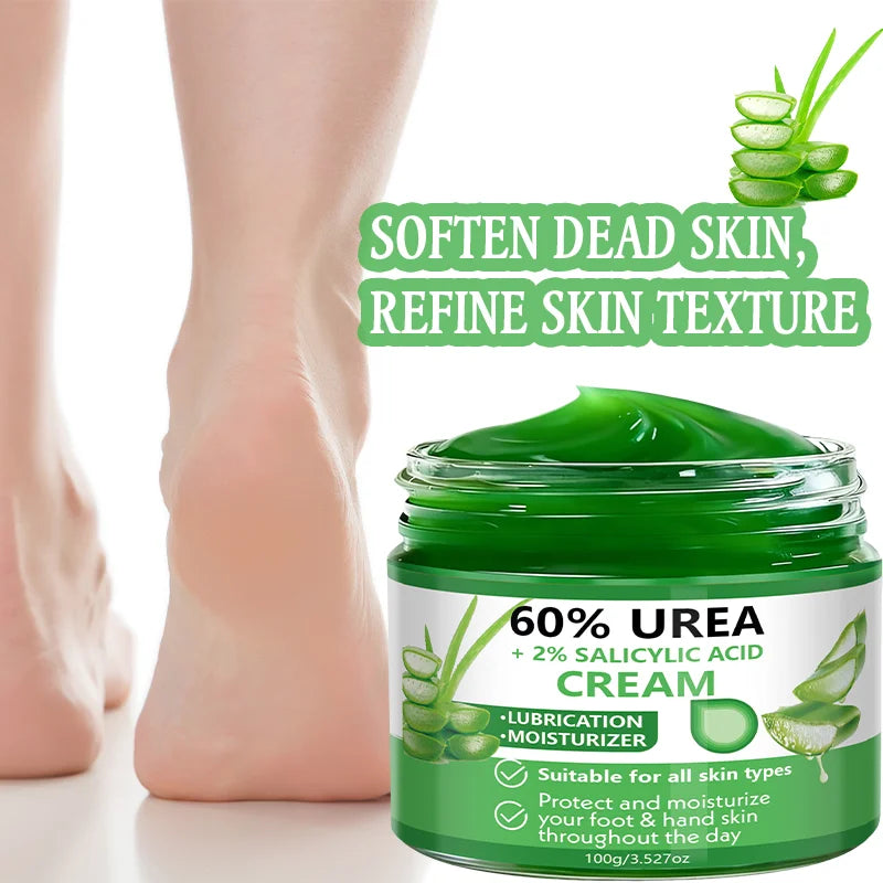 Yuitikue 60% Urea Cream with 2% Salicylic Acid, 100g Foot & Hand Moisturizer for Dry Skin, All Skin Types Friendly Peaceful Pleasures Health and Wellness