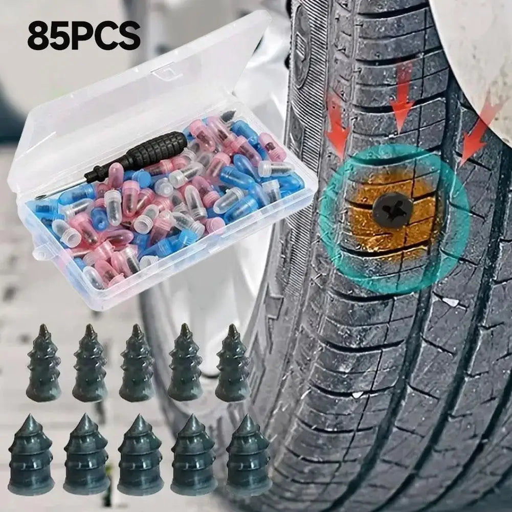 100-Pc Tubeless Tire Repair Screw Kit – Car, Truck & Motorcycle