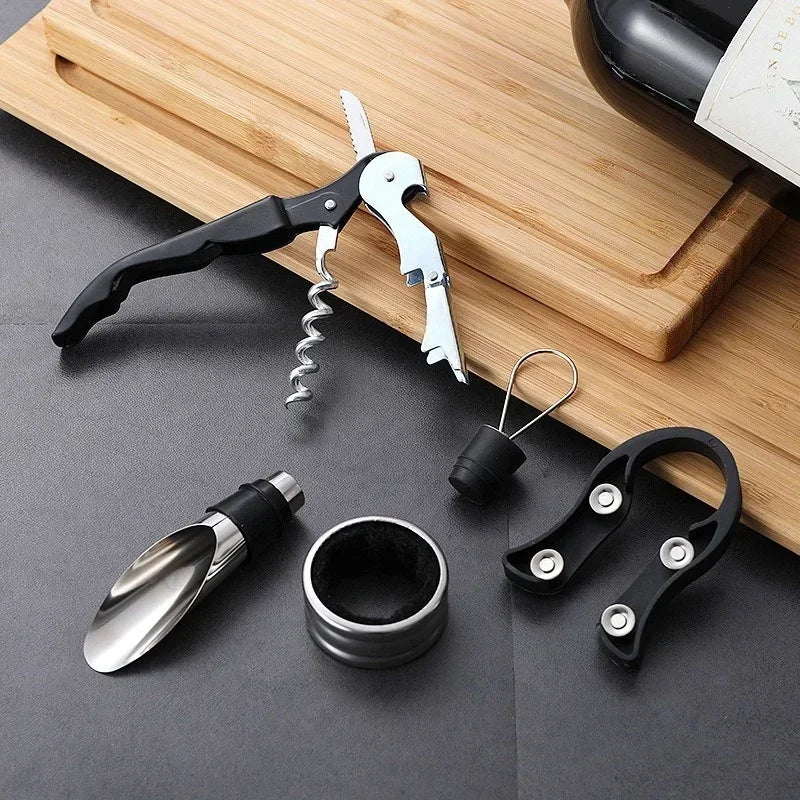 Wine Bottle Opener Stainless Steel Decanter Wine Corks Screw Corkscrew Kitchen Bar Multifunction Accessories Tool Corkscrew Sets Peaceful Pleasures Health and Wellness