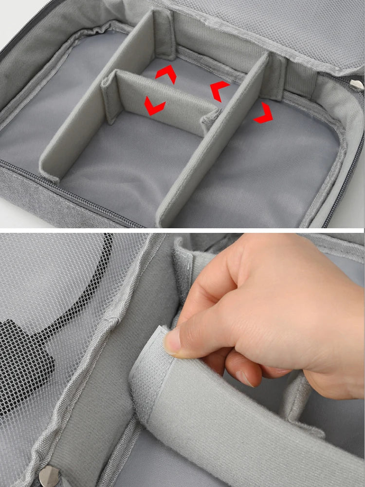 Multifunctional Digital Bag Data Cable Headphones Hard Drive Power Supply Digital Handbag Electronic Accessory Storage Bag Peaceful Pleasures Health and Wellness