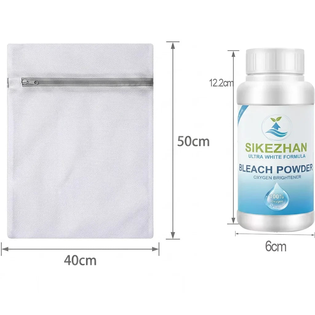 Laundry Bleaching Powder + 2 Mesh Bags – Whitener & Stain Set