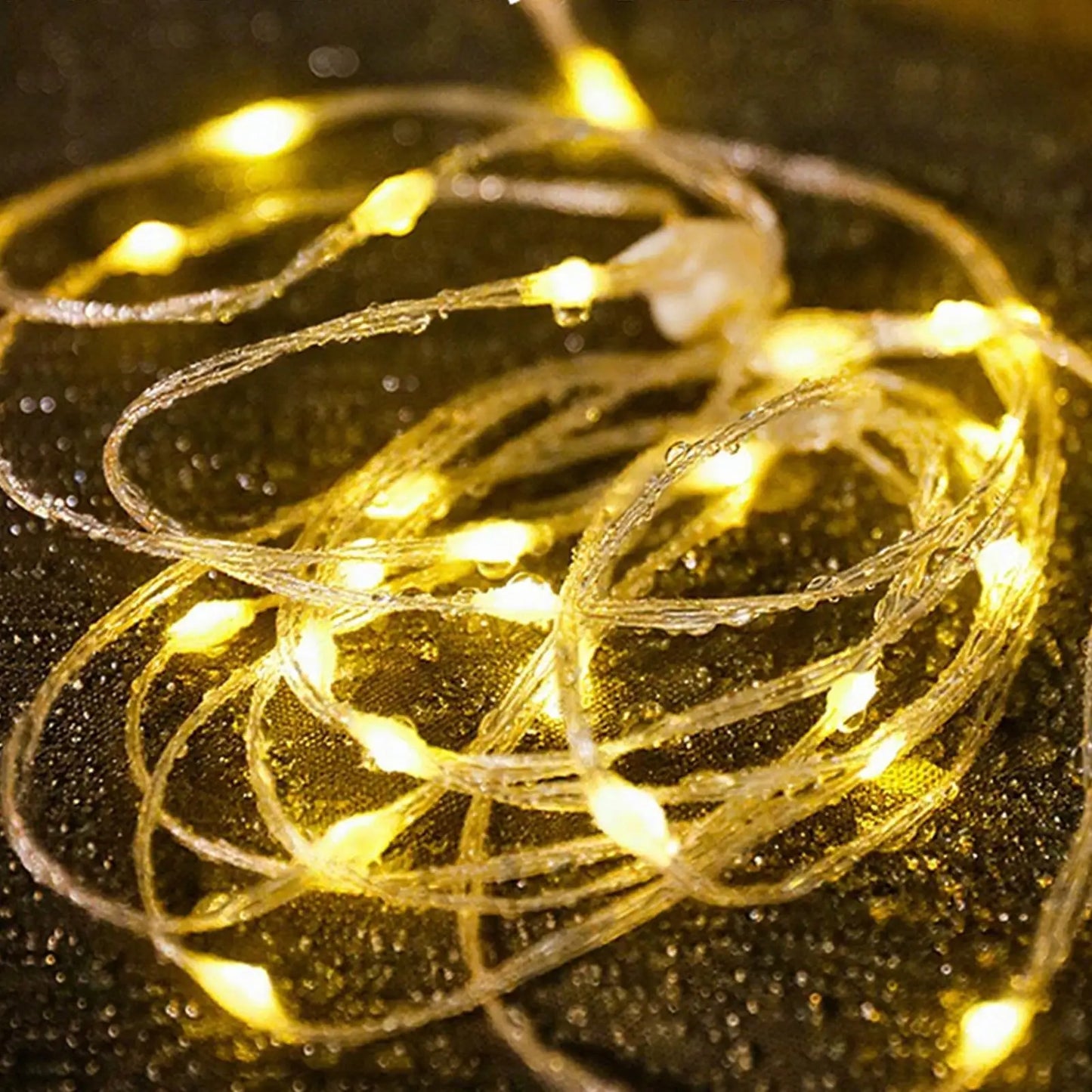 Retractable Camping String Lights 65.62FT USB Rechargeable LED