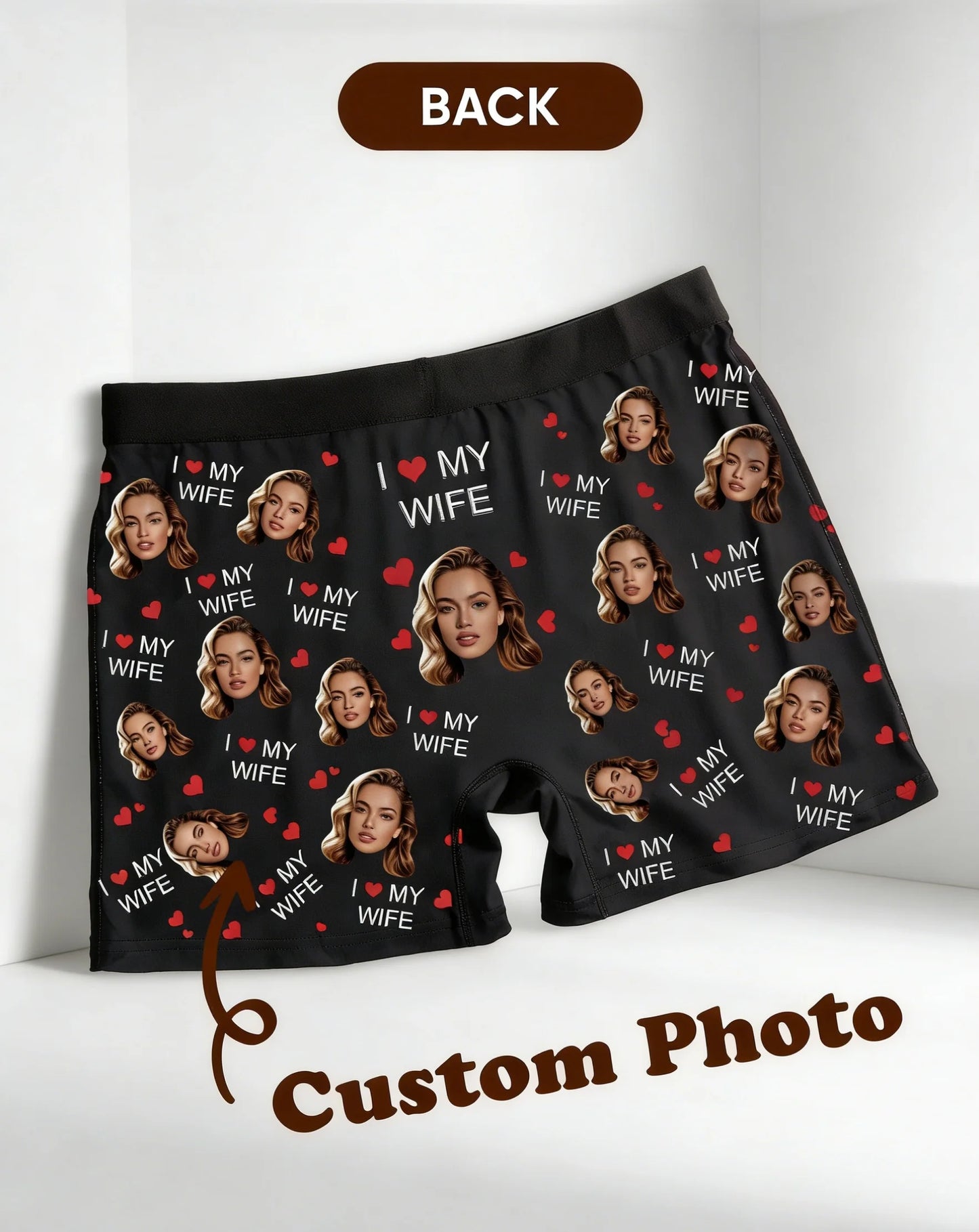 Custom Photo Mens Boxer Briefs Personalized Face Underwear Funny Gift for Boyfriend Husband Anniversary Birthday Valentine Day Peaceful Pleasures Health and Wellness
