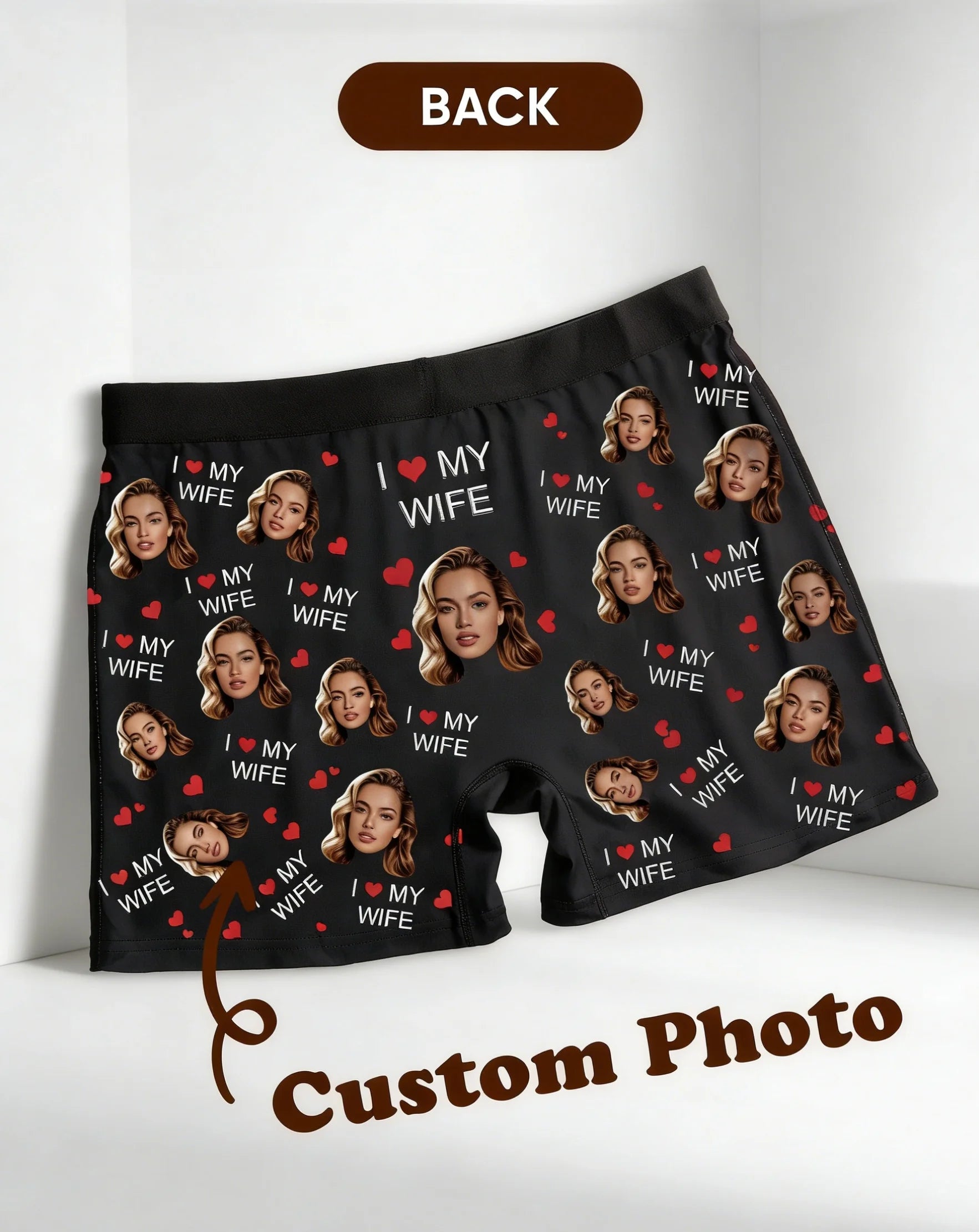 Custom Photo Mens Boxer Briefs Personalized Face Underwear Funny Gift for Boyfriend Husband Anniversary Birthday Valentine Day Peaceful Pleasures Health and Wellness