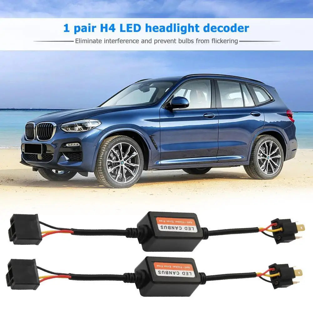 H4 LED Headlight Bulbs with Anti-Flicker Decoders 12V 35W Peaceful Pleasures Health and Wellness france