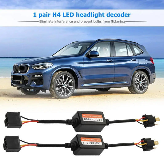 H4 LED Headlight Bulbs with Anti-Flicker Decoders 12V 35W Peaceful Pleasures Health and Wellness france