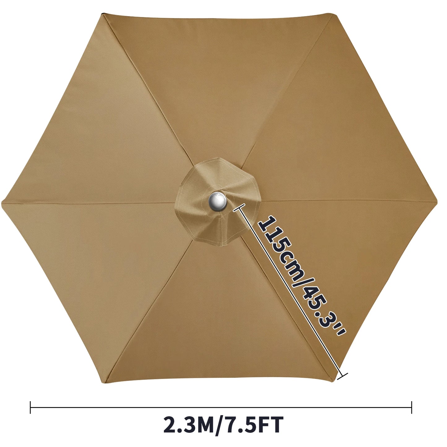 Waterproof Patio Umbrella Replacement Canopy 6 & 8 Rib