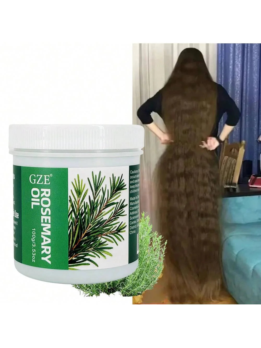 GZE Organic Rosemary Oil Hair Conditioner – Moisturizing & Strengthening Rosemary Hair Conditioner Peaceful Pleasures Health and Wellness