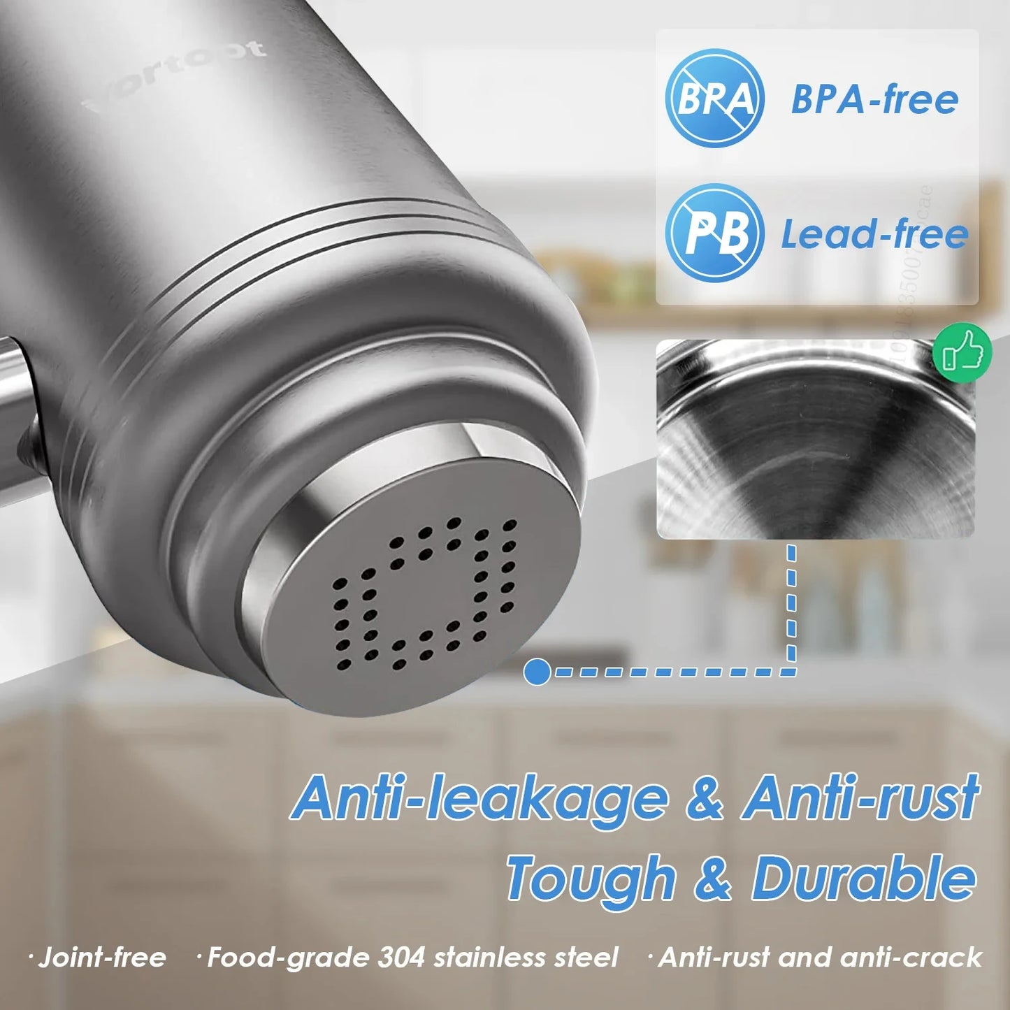 HOMEFISH Stainless Steel Faucet Tap Water Filter Purifier System, NSF Certified Reduces Lead, Chlorine & Bad Taste Kitchen Peaceful Pleasures Health and Wellness