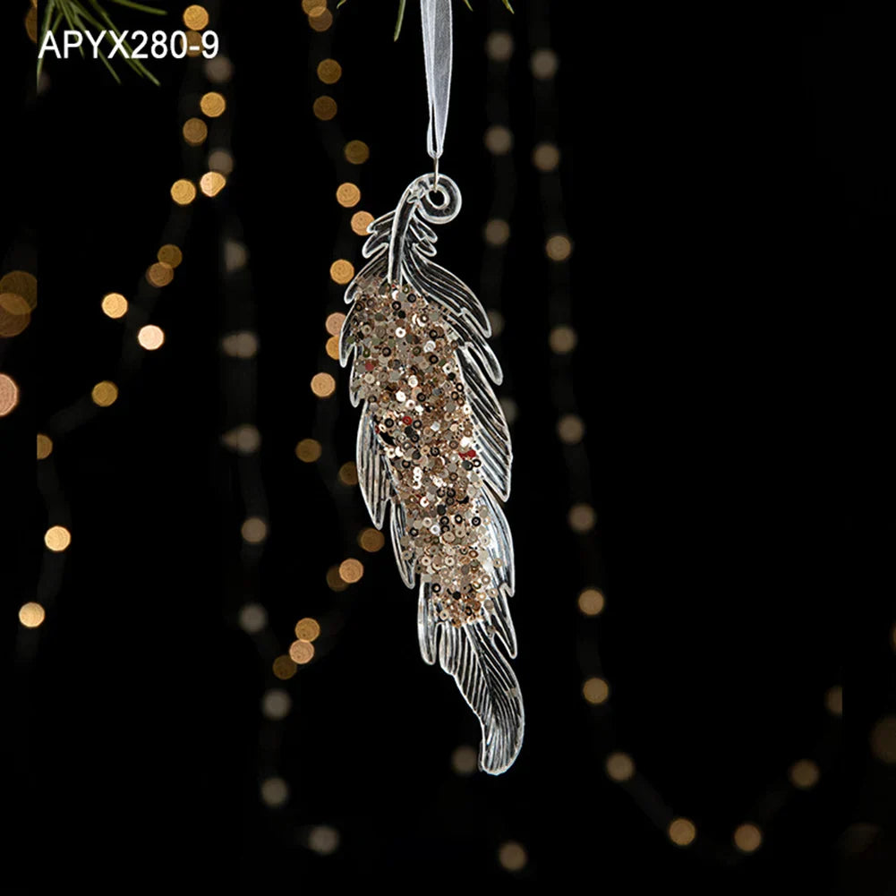 Crystal Acrylic Snowflake Christmas Ornaments – Transparent