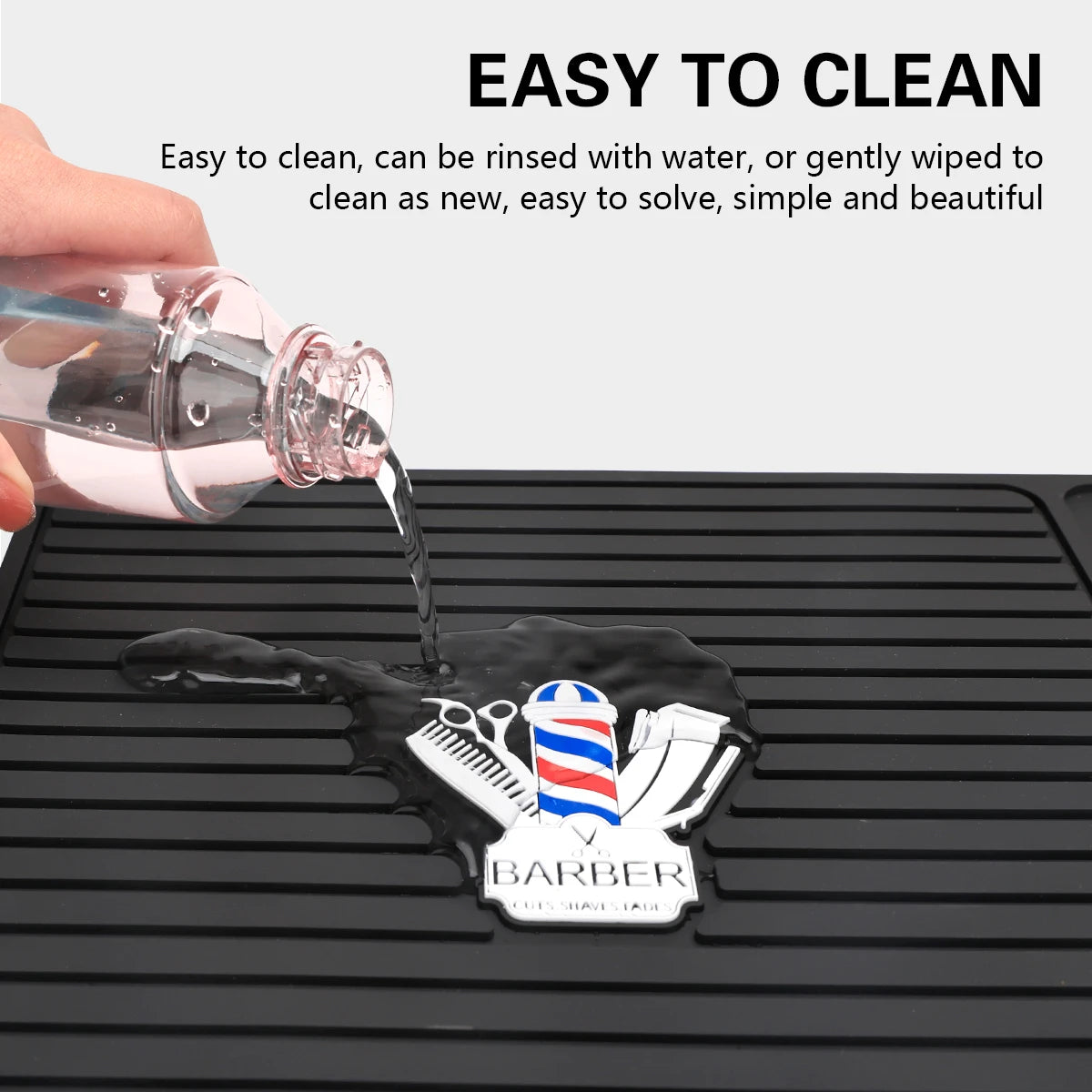 1Pc Anti Slip Barber Station Pad Scissores combs Tools Rubber Storage Mat Hairdressers Barbershop Professional Tools Supplies Peaceful Pleasures Health and Wellness