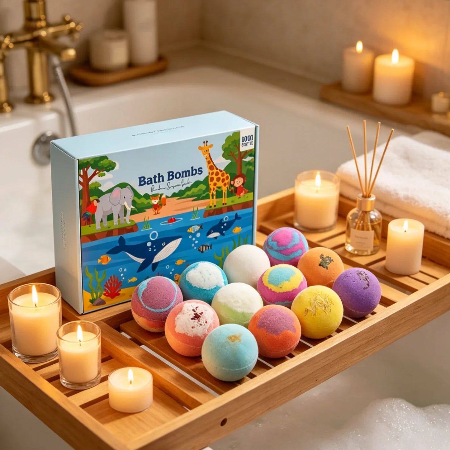 Kids Bath Bombs with Surprise Toys – 12pc Moisturizing Set
