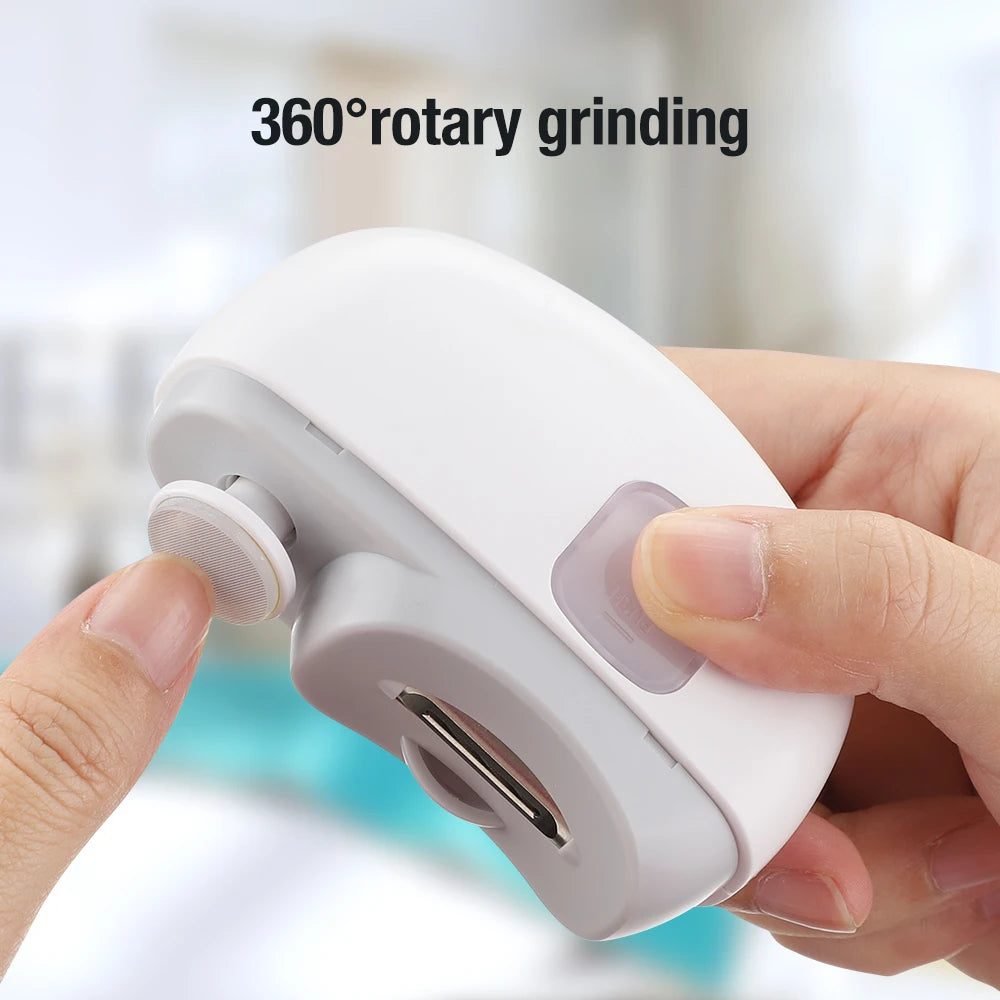 Electric Nail Clippers 3 in 1 Trimmer grinding and Polishing with Lights for Baby Adults Elderly Nail Cutter Manicure Tools Peaceful Pleasures Health and Wellness