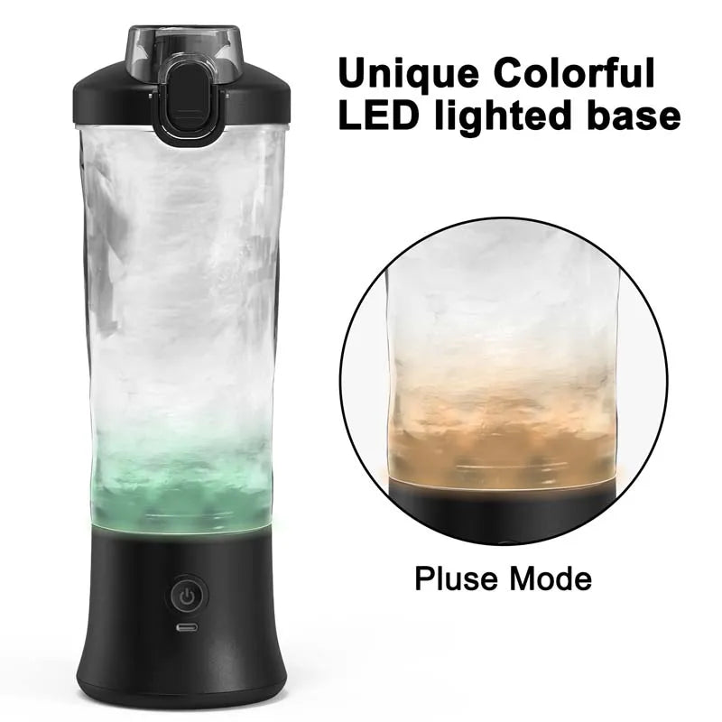 Portable Blender 600ML Electric Juicer Fruit Mixers 4000mAh USB Rechargeable Smoothie Mini Blender Personal Juicer Peaceful Pleasures Health and Wellness