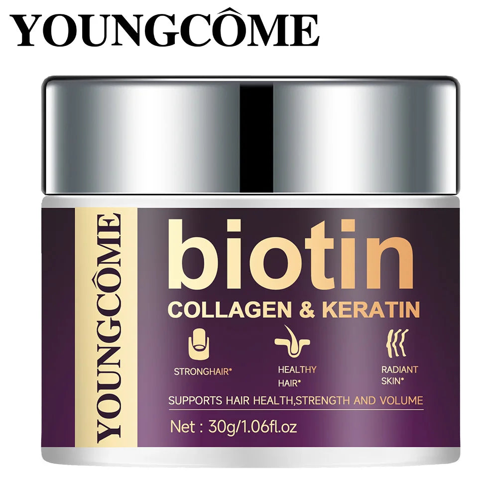 YOUNGCOME Biotin Hair Mask – Collagen & Keratin Frizz Repair Keratin Hair Mask Peaceful Pleasures Health and Wellness