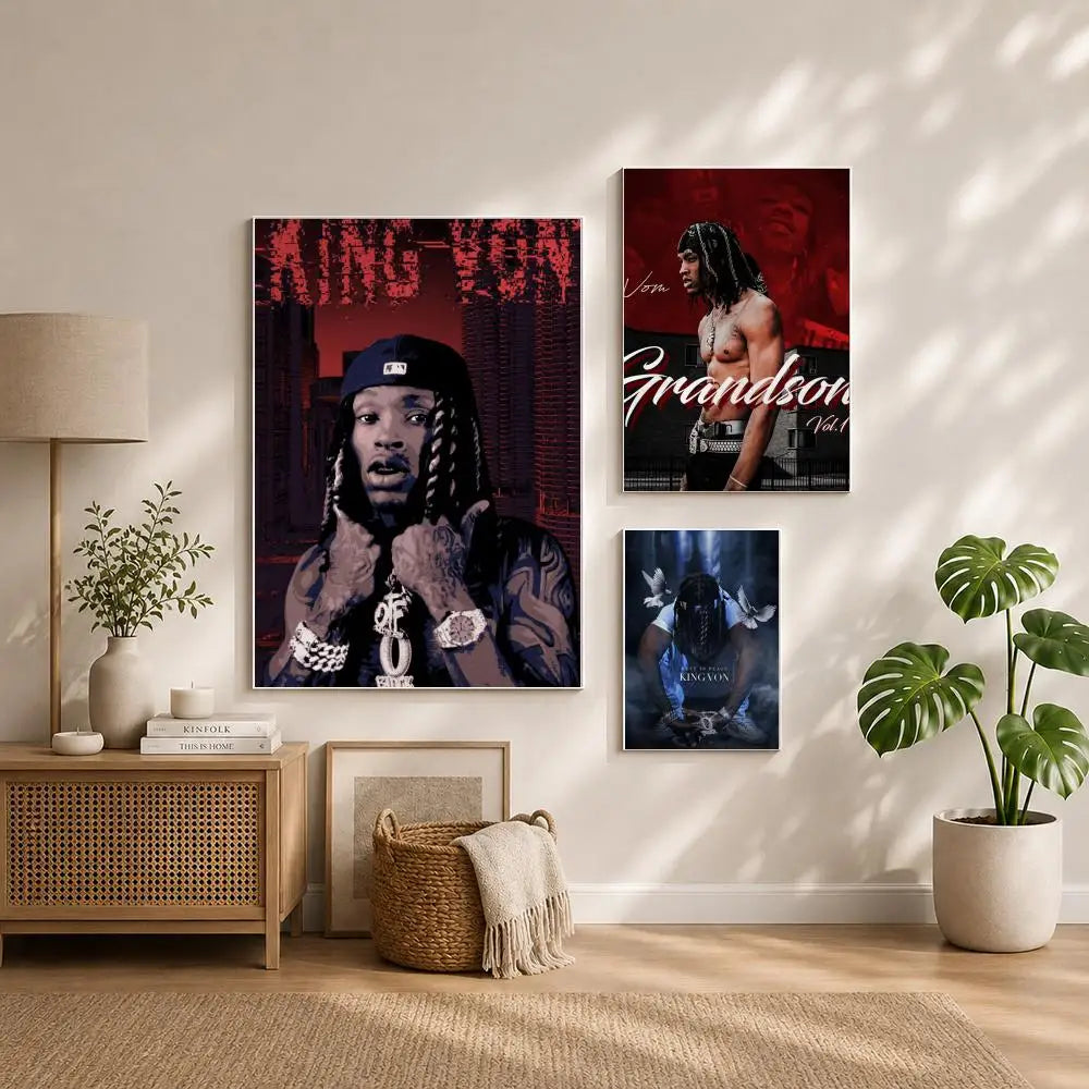 Rapper K-King VonS Poster HD Self Adhesive Waterproof Wall Art Ideal for Home Office Dorm Bedroom Great Gift Peaceful Pleasures Health and Wellness