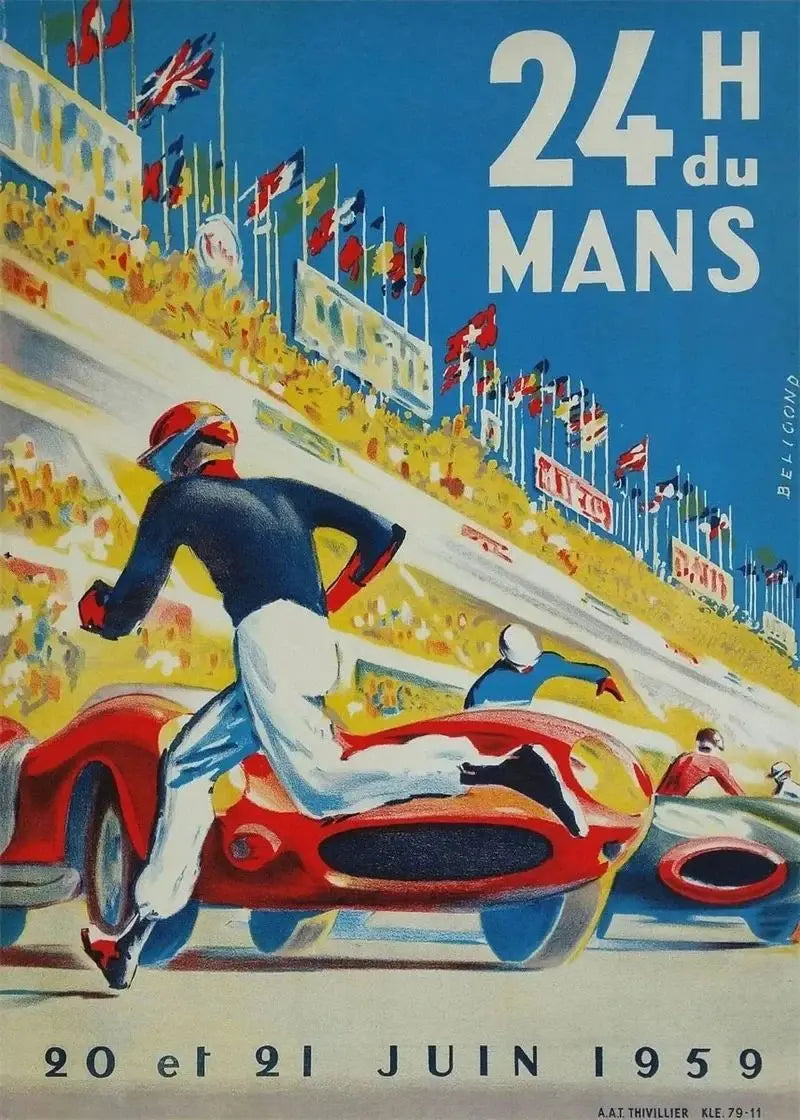F1 Le Mans Race Car Canvas Wall Art | Formula Grand Prix Print