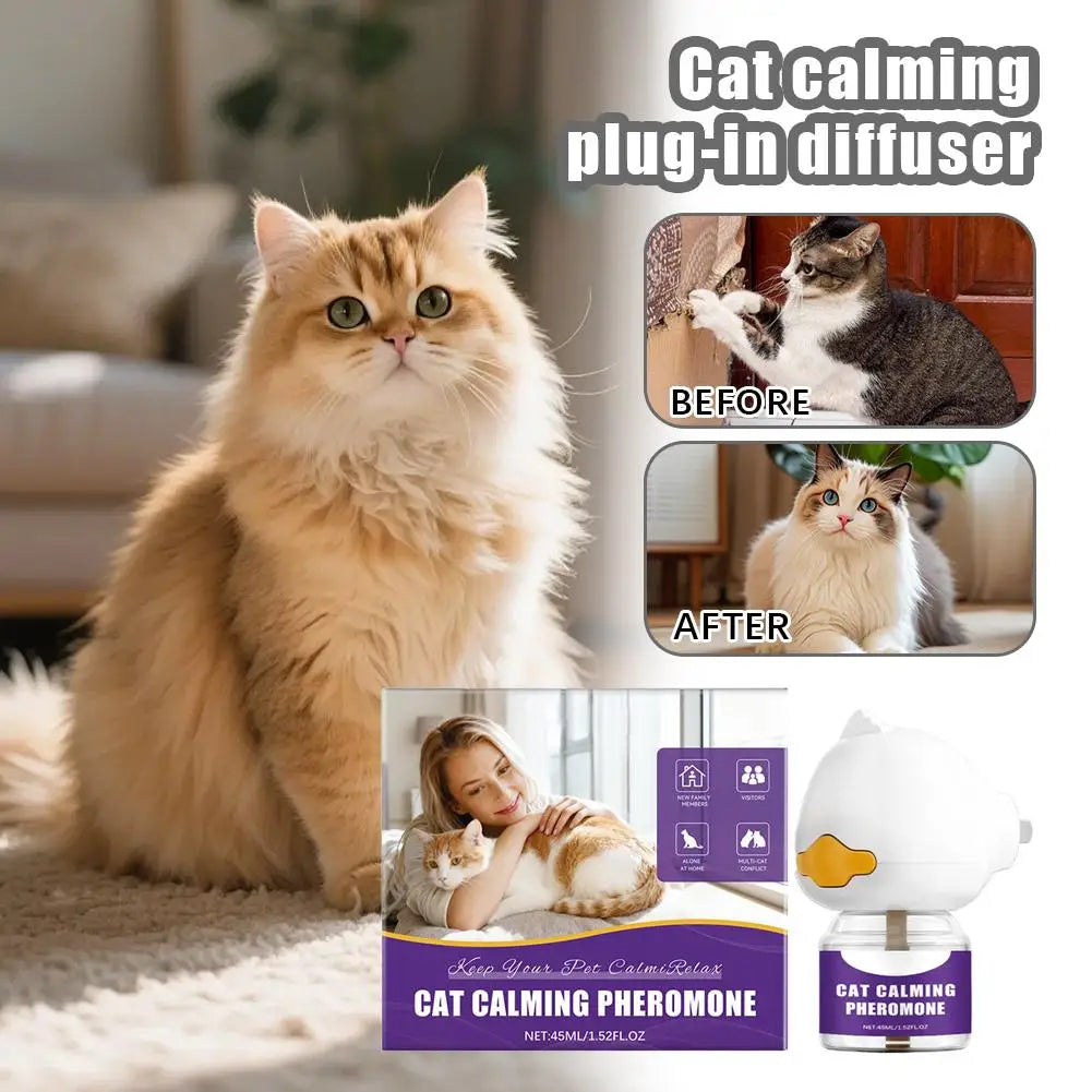 Cat Calming Pheromone Plug-In Diffuser 45ml – Stress Relief