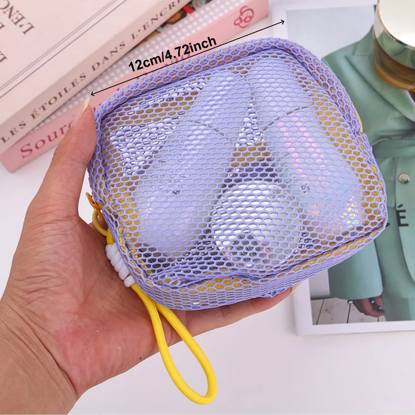 Dopamine Mesh Makeup Bag – Large Travel Organizer Pouch