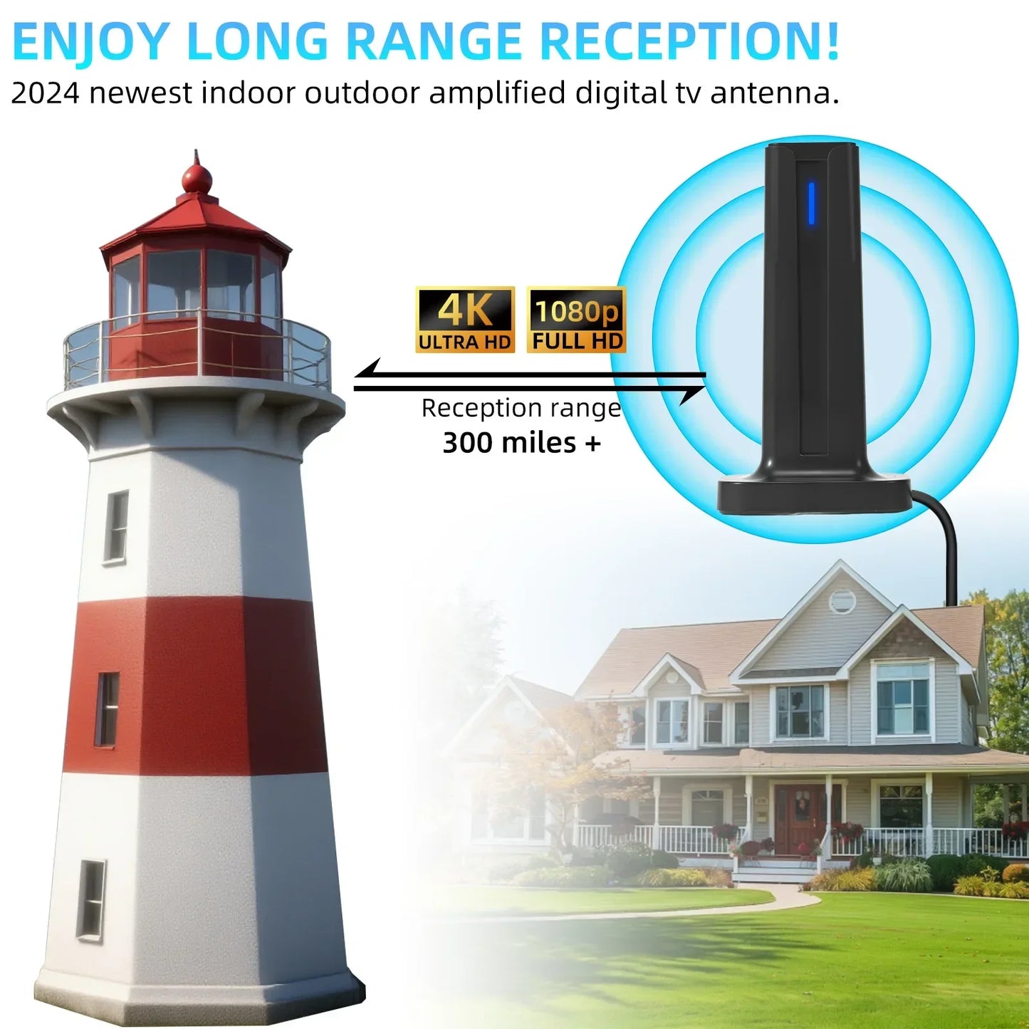 DTMB HDTV Antenna – Indoor & Outdoor Digital TV Receiver