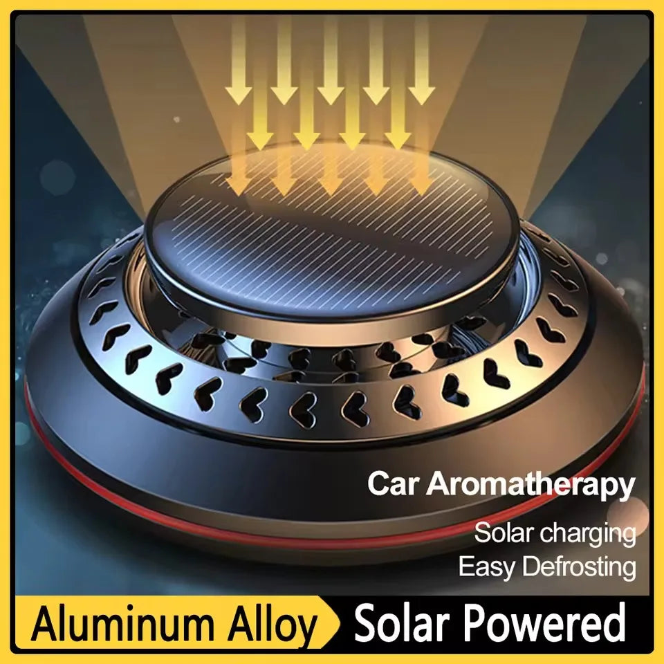 Solar Car Aromatherapy Essential Oil Levitation Automatic Rotation Fragrance Ornament Air Freshener Car Interior Decorations Peaceful Pleasures Health and Wellness