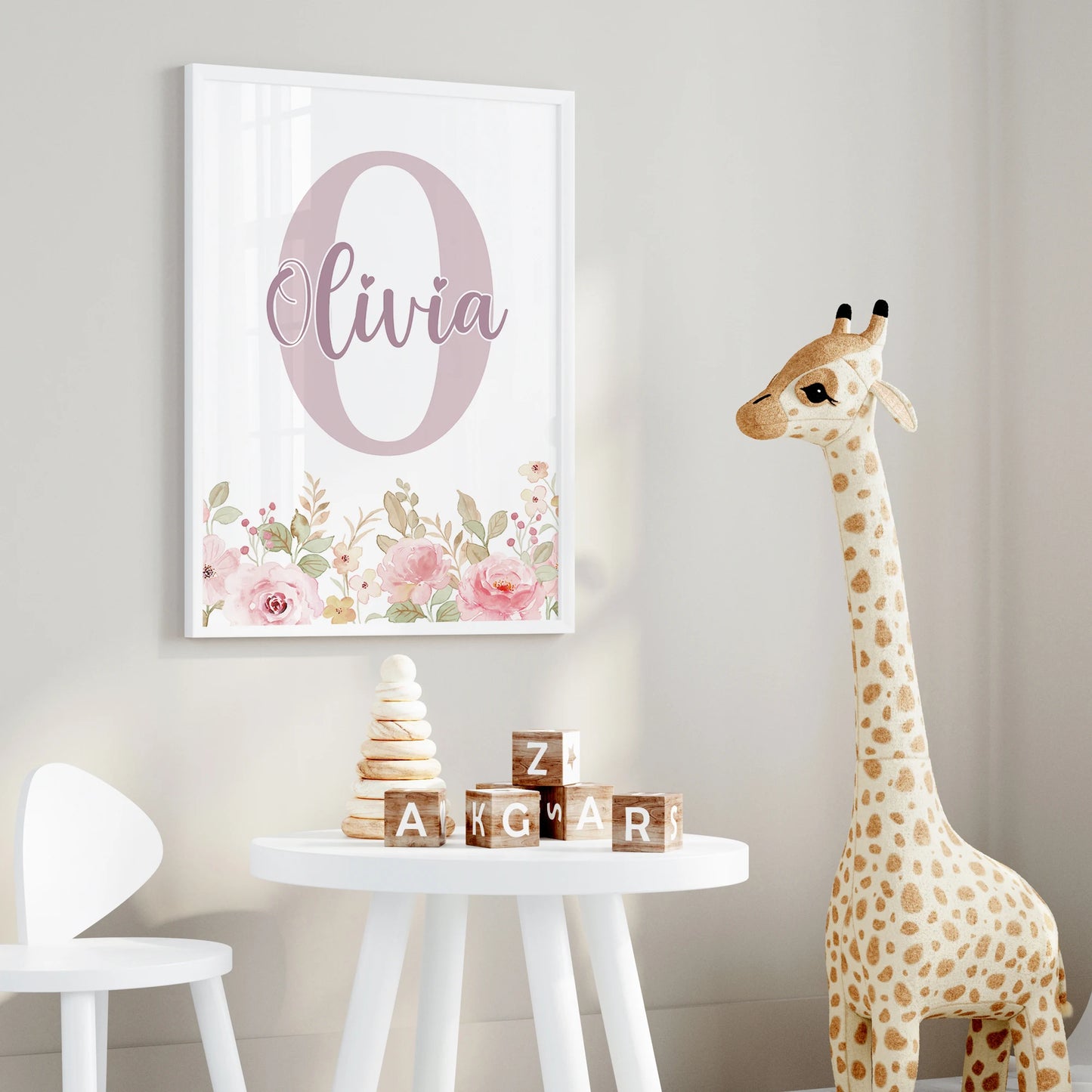 3-Piece Personalized Butterfly Flower Canvas Wall Art Set