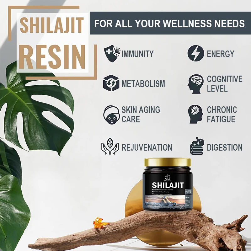 Pure Himalayan Shilajit Resin – 85+ Trace Minerals, Fulvic Acid | Energy, Brain & Immunity | 60g Herbal Supplement Peaceful Pleasures Health and Wellness