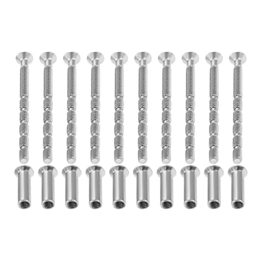 M4×60mm 304 Stainless Steel Door Handle Screws & Nuts – 10 Sets Hardware Screw Set Oasis Select Default Title