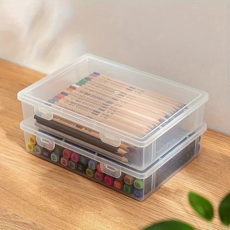Transparent Dustproof Storage Box – A4/A5 File & Jewelry Organizer