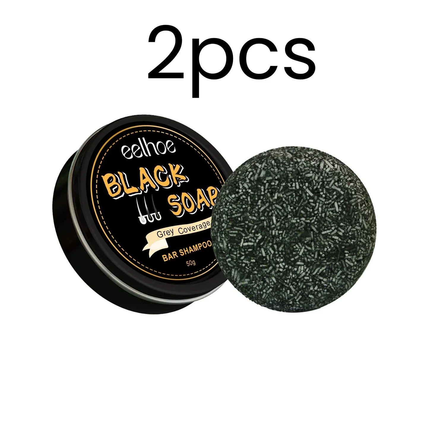 EELHOE Black Soap Natural Shampoo Bar – Gray Hair & Deep Nourish