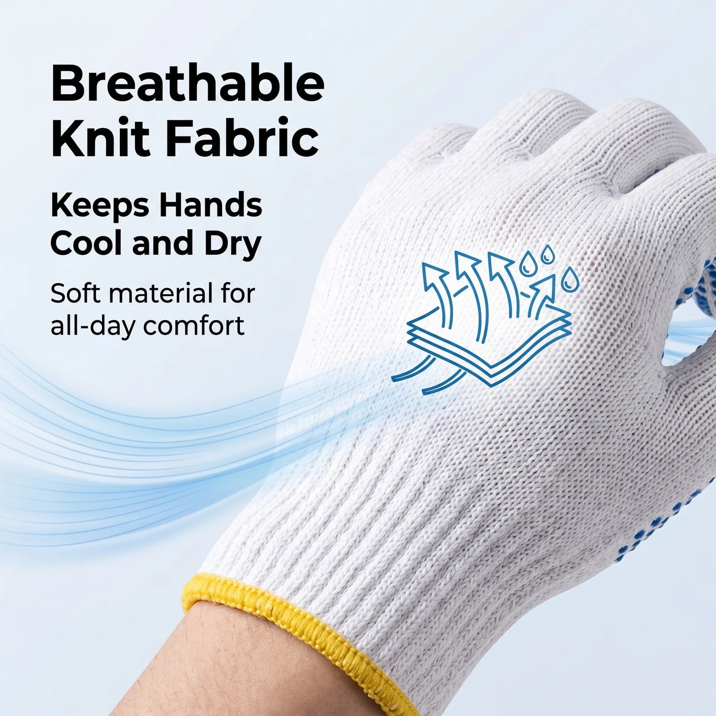 Safety Work Gloves Non-Slip Rubber Dot Protective Gloves for Men Women Gardening Mechanic Construction Painter Household Working Peaceful Pleasures Health and Wellness