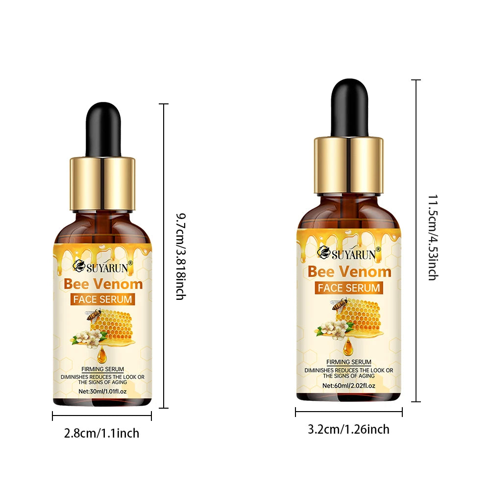 SUYARUN Bee Venom Facial Serum - Anti-Aging Firming Essence for Wrinkle Reduction & Youthful Glow. Peaceful Pleasures Health and Wellness
