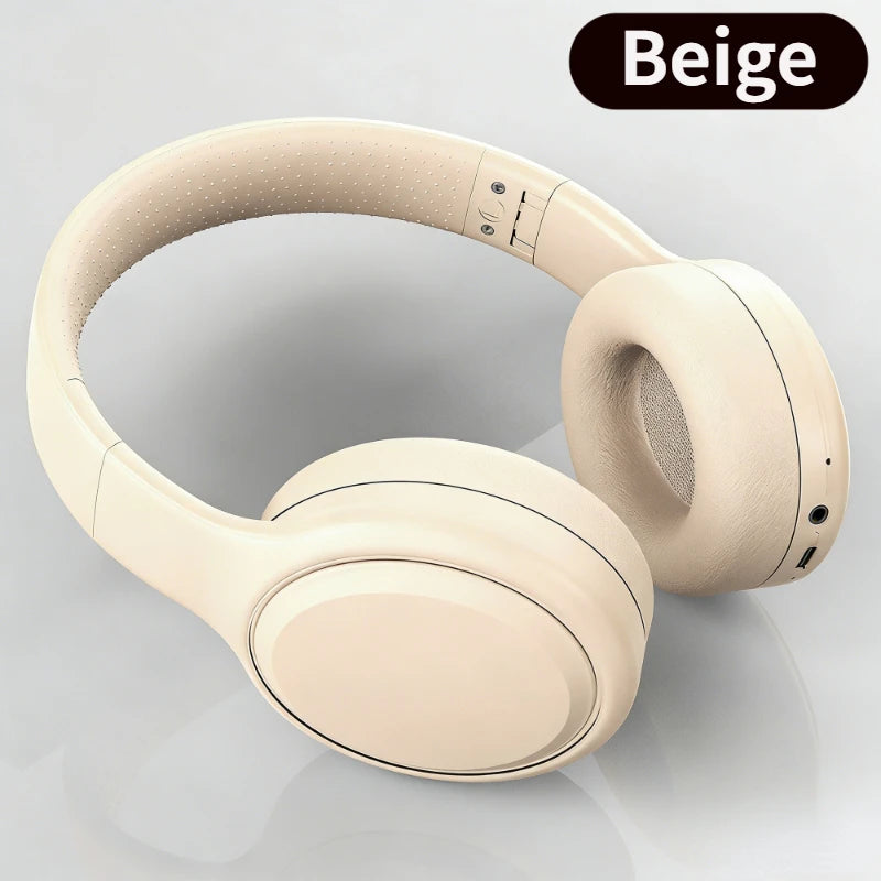 Bluetooth 5.3 Headsets Gaming Headphones Dual Mode Wireless Earphones Foldable Noise Reduction Music Headsets For iPhone Xiaomi Peaceful Pleasures Health and Wellness Beige