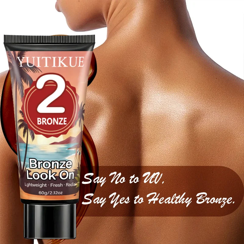 YUITIKUE 2 Bronze Self Tanning Lotion 60g Lightweight, Fresh Formula for Natural Radiant Bronze Skin Peaceful Pleasures Health and Wellness