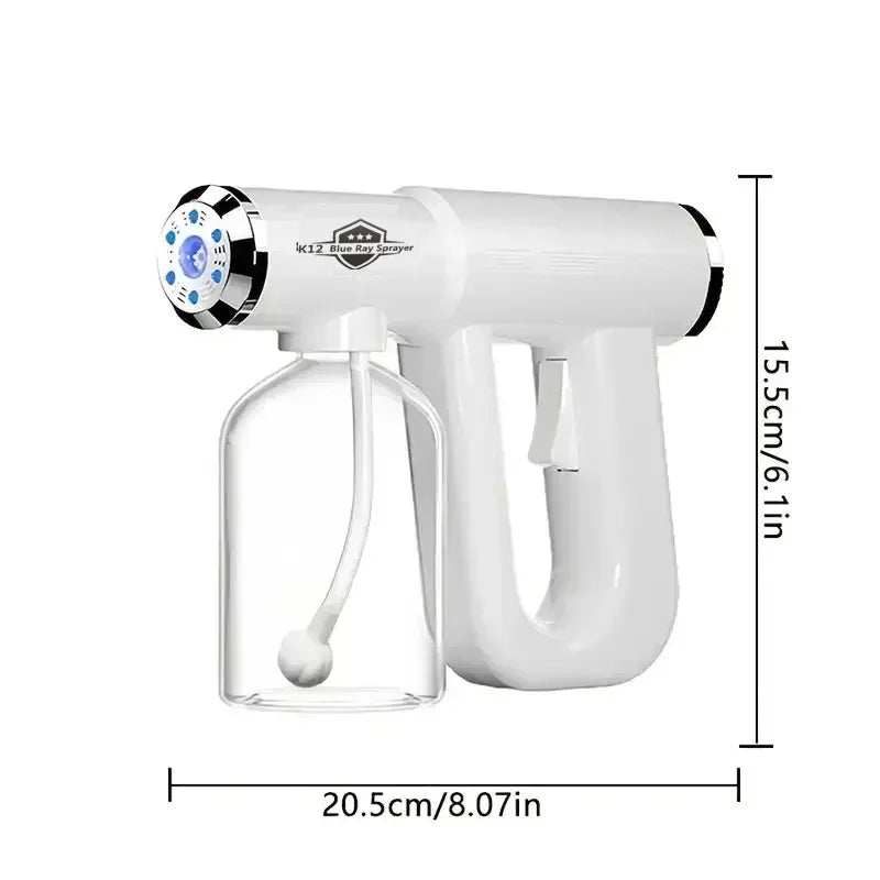 Blue Light Nano 300ML USB Rechargeable Wireless Steam Gun Barber Sprayer for Grooming And Styling Tools Peaceful Pleasures Health and Wellness