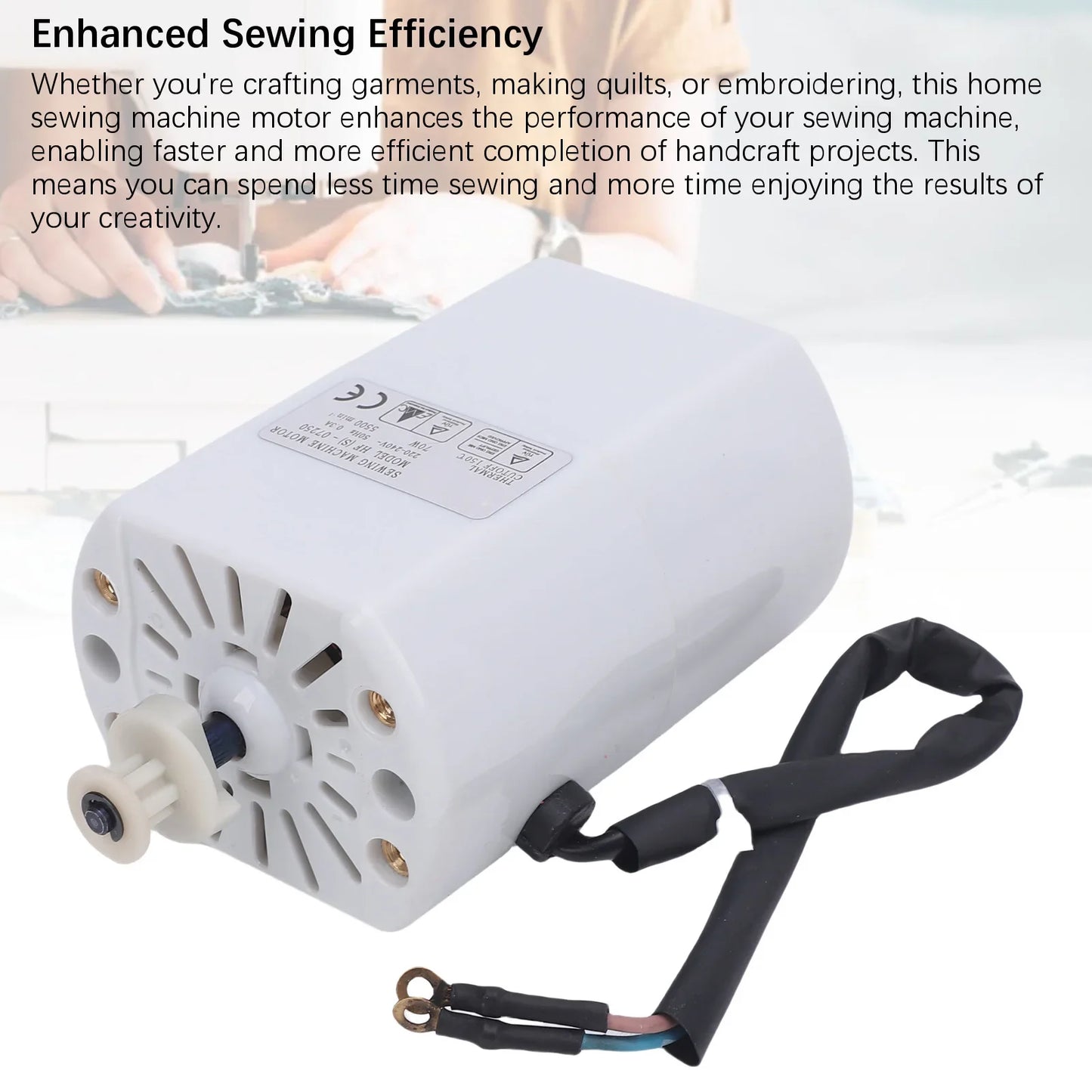 70W Sewing Motor Machine Multifunctional 5500RPM Powerful Electric