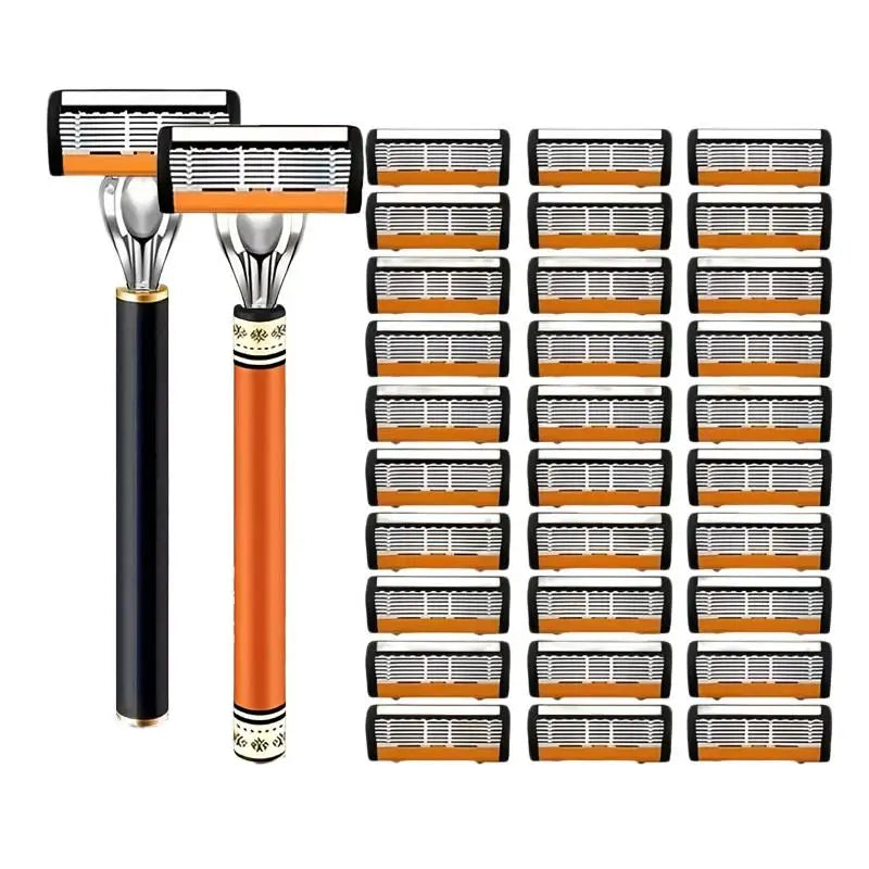 6-Layer Safety Razor – Manual Shaver for Men & Women