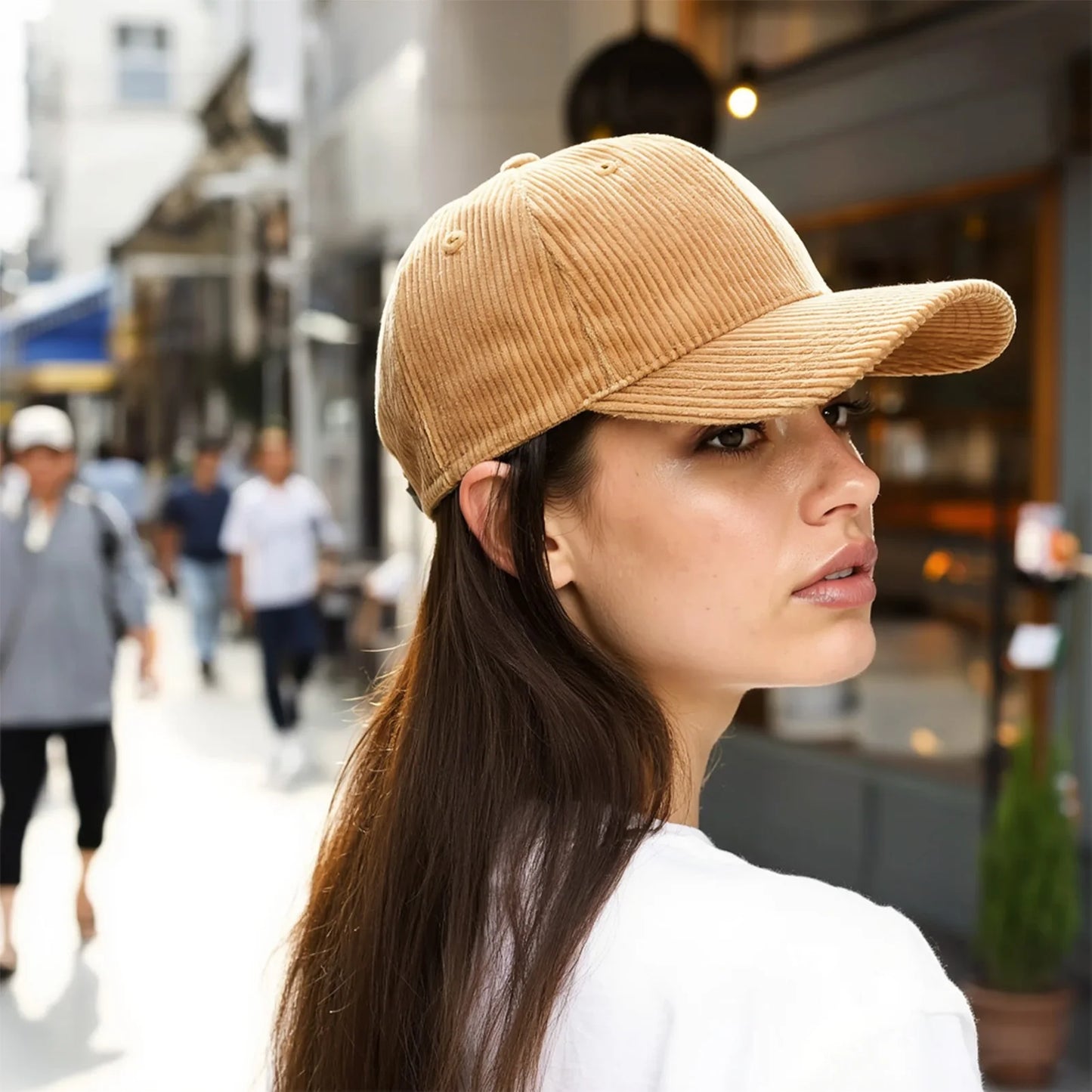 Fashion Corduroy Baseball Cap Soft Adjustable Solid Color Winter Baseball Caps for Mountaineering Traveling Peaceful Pleasures Health and Wellness