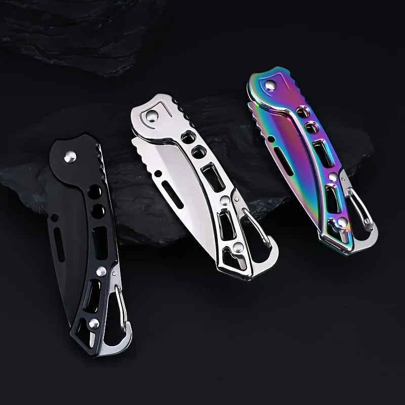 Stainless Steel Folding Knife, EDC Portable Pocket Knife, Outdoor Camping Knife, Suitable for Jungle Adventure, Fishing Peaceful Pleasures Health and Wellness