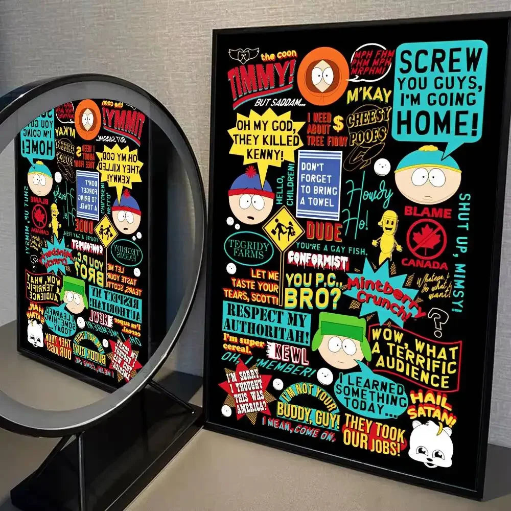 South Park Cartoon Canvas Poster Print | A4 A3 A2 Wall Art
