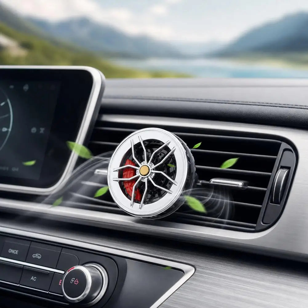 Sports Car Wheel Shape Car Air Freshener Vent Clip Rotatable Auto Air Outlet Perfume Diffuser Decor Car Interior Aromatherapy Peaceful Pleasures Health and Wellness
