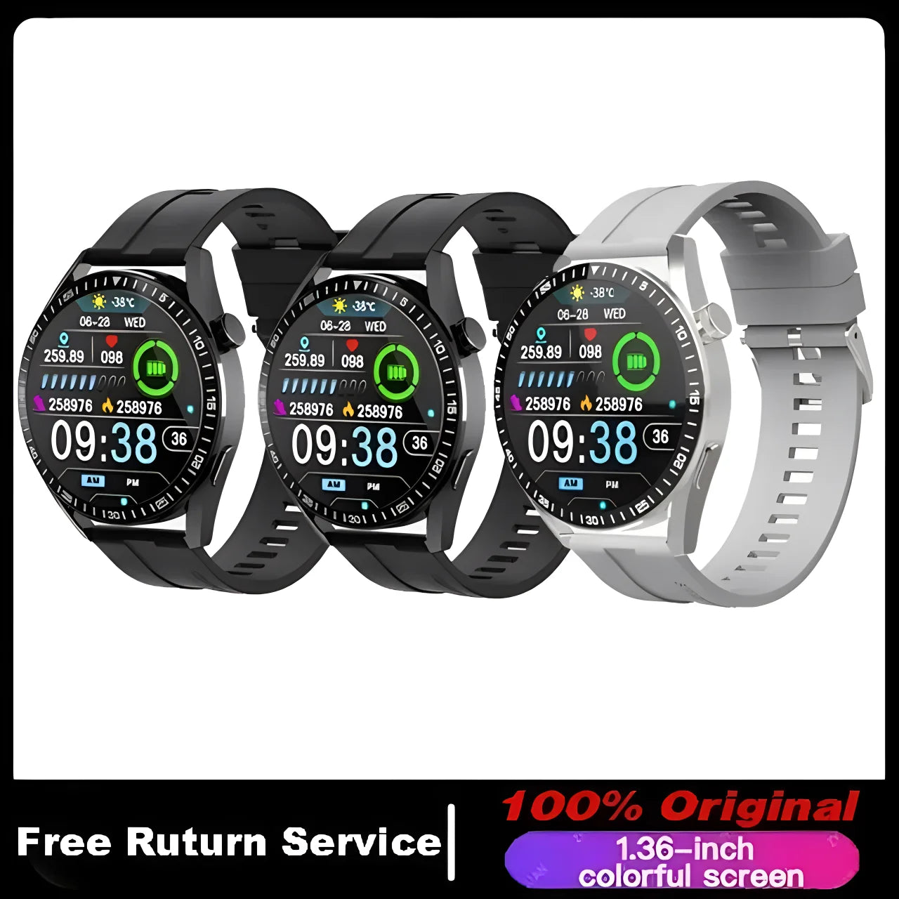 Pro Smart Watch Men Women AMOLED 420*420 HD Screen Heart Rate Bluetooth Call Waterproof relojes inteligentes SmartWatch 2023 Peaceful Pleasures Health and Wellness 2Bk1Wh NEW GT3