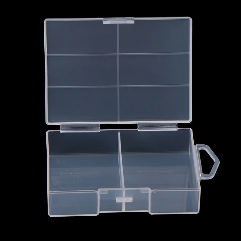 1PC Transparent Battery Storage Box For 18650 Batteries Plastic Organizer With Hardware Accessories And Clear Divider With Cover Peaceful Pleasures Health and Wellness