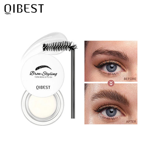 QIBEST Transparent Pomade Eyebrow Styling Soap Brows Gel Wax Fixer With Brush For Women Eyebrow Cosmetics Make Up Eyebrow Gel Peaceful Pleasures Health and Wellness Eyebrow Gel