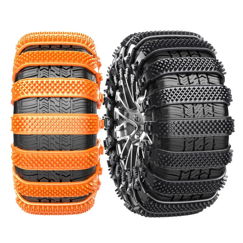 Car Snow Chains Winter Emergency Anti Slip Thickened Rubber Car Tire Anti-skid Chain General Purpose for Sedan SUV Vehicle Peaceful Pleasures Health and Wellness