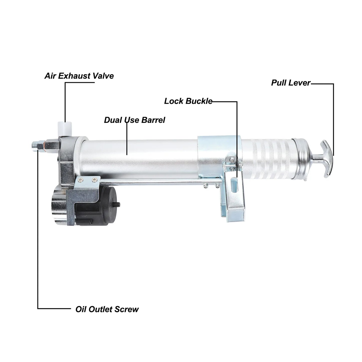 Split Grease Gun Head Electric Drill Adapter Attachment 600CC