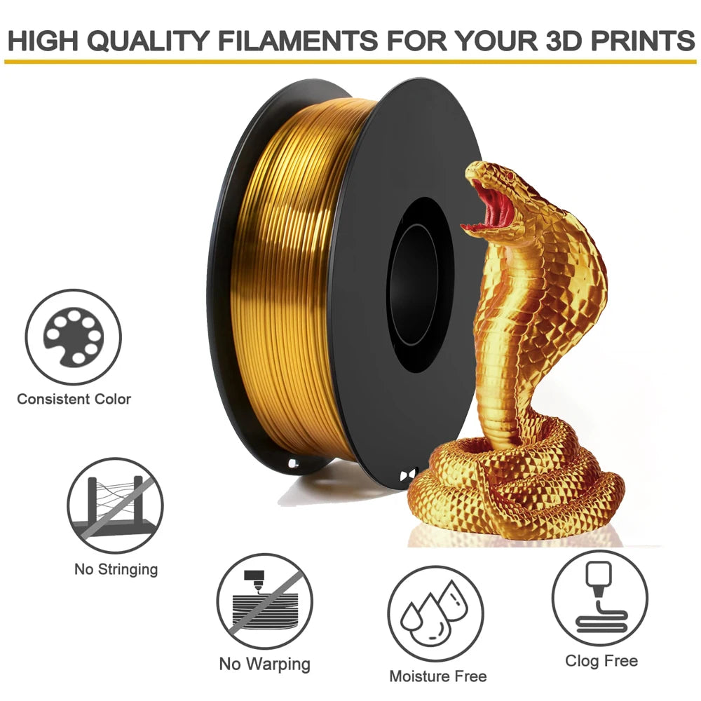 DINGSUN 3D Silk PLA Filament 1.75mm | 200g to 1kg Spool